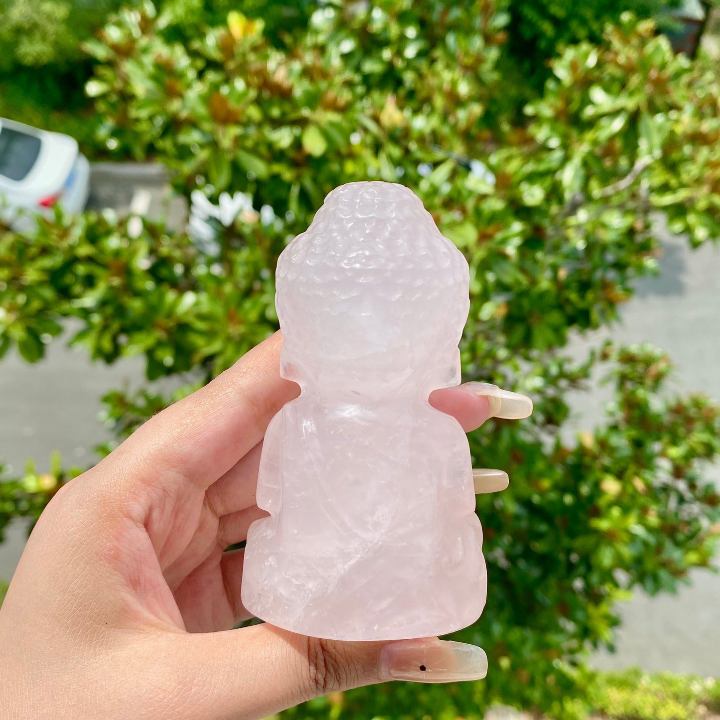 Rose Quartz Baby Buddha