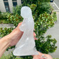 Clear Quartz Goddess Gaia Sculpture Mother Earth Decorations Healing Crystal Carving