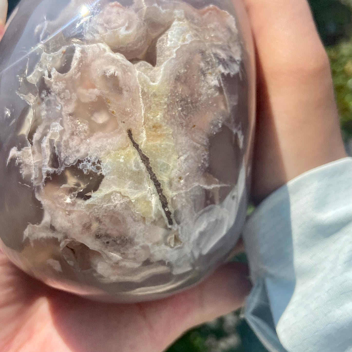 Flower Agate Skull