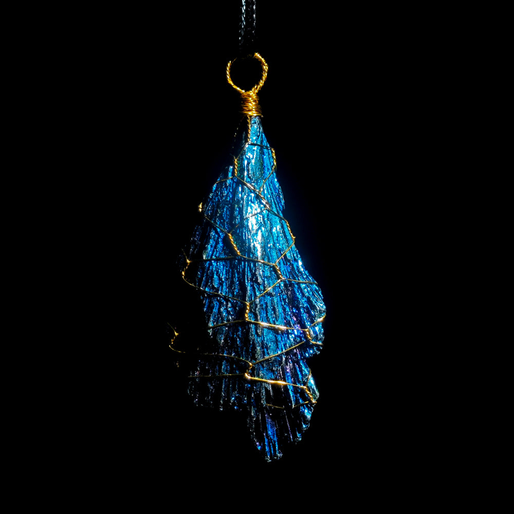 Aura Feather Tourmaline Pendant