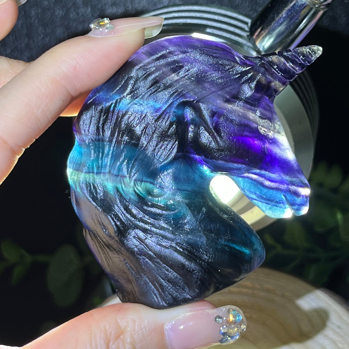 1 piece fluorite unicorn