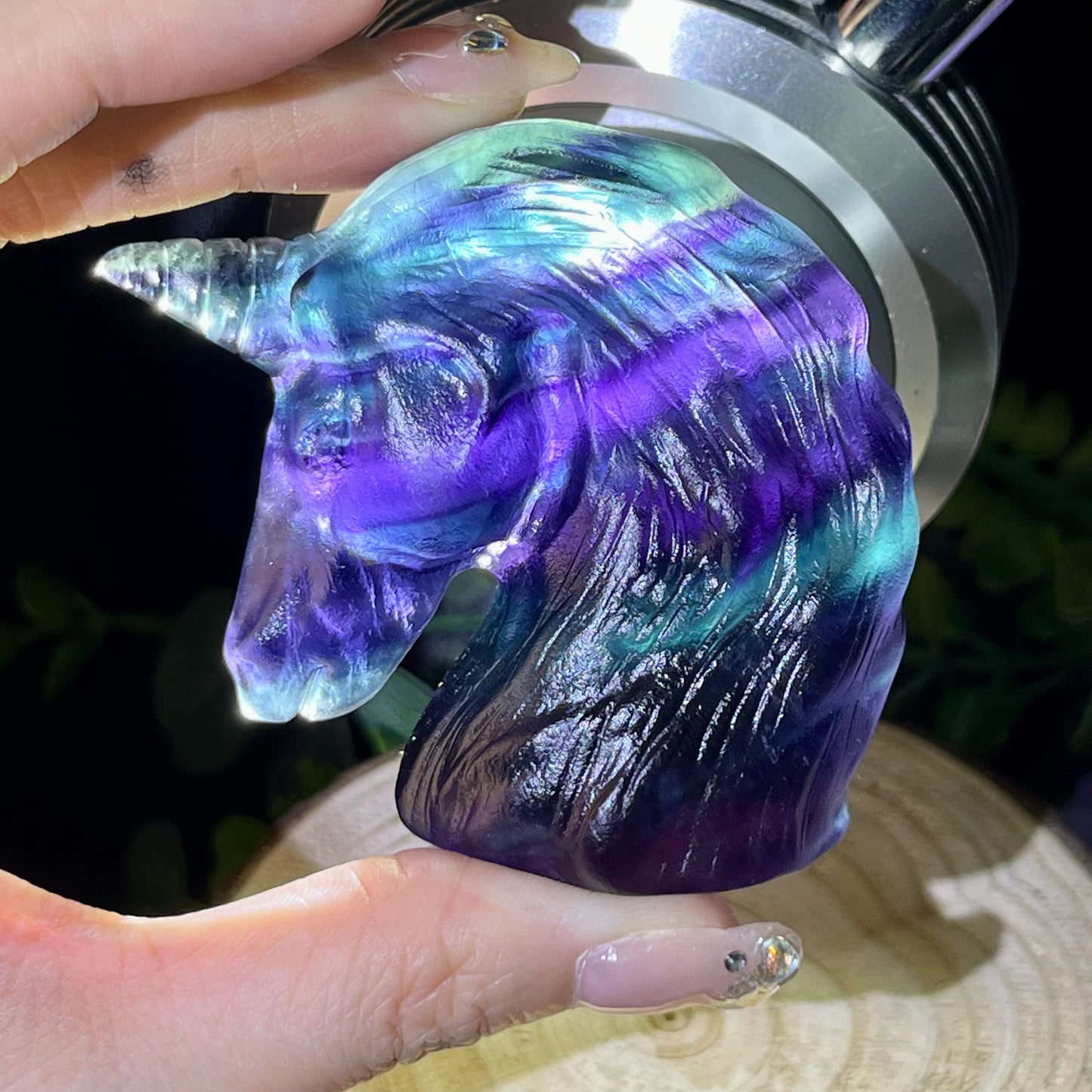 1 piece fluorite unicorn