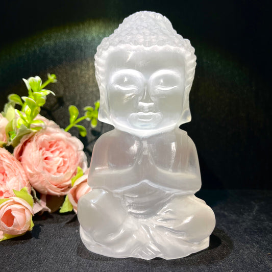 1 piece selenite buddha