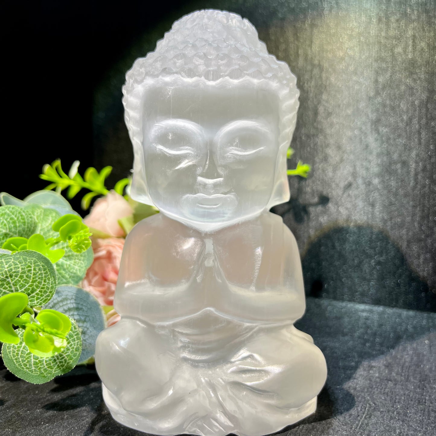 1 piece selenite buddha