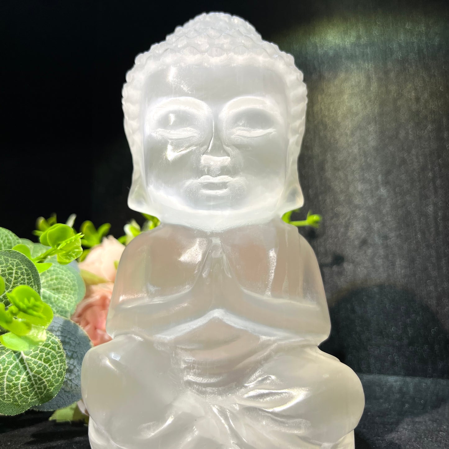 1 piece selenite buddha