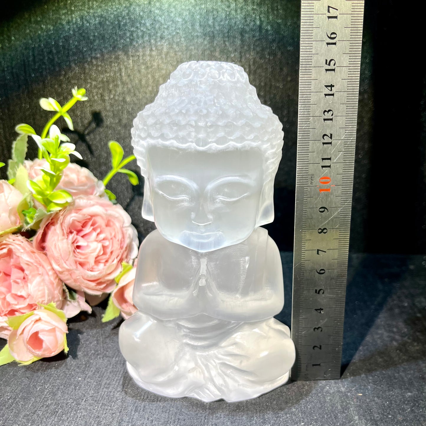 1 piece selenite buddha