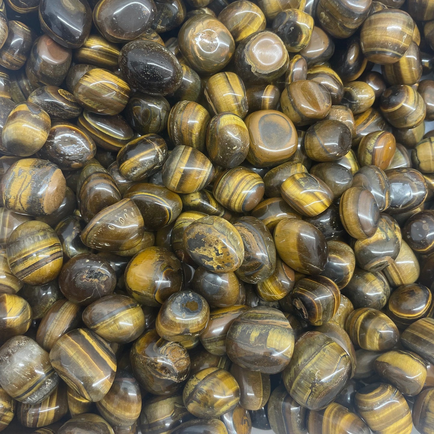 1kg Yellow tiger eye stone tumble