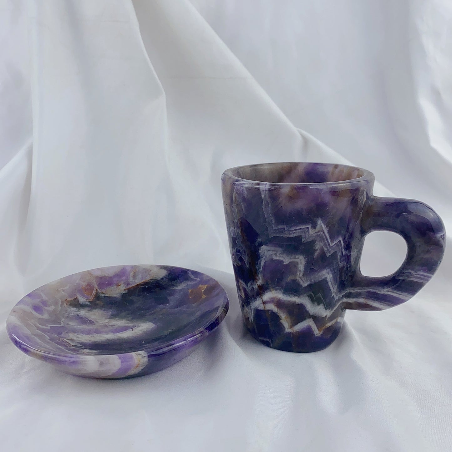 Dream amethyst hand-carved cups with base, mugs, coffee mugs, cocktail glasses, window decorations