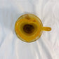 Yellow Fluorite Hand Carved Heart Shape Mug With A Cup Mat