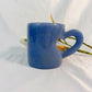 Blue Aventurine Hand Carved Coffee Mug With Heart Shape Handle