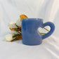 Blue Aventurine Hand Carved Coffee Mug With Heart Shape Handle