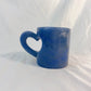 Blue Aventurine Hand Carved Coffee Mug With Heart Shape Handle