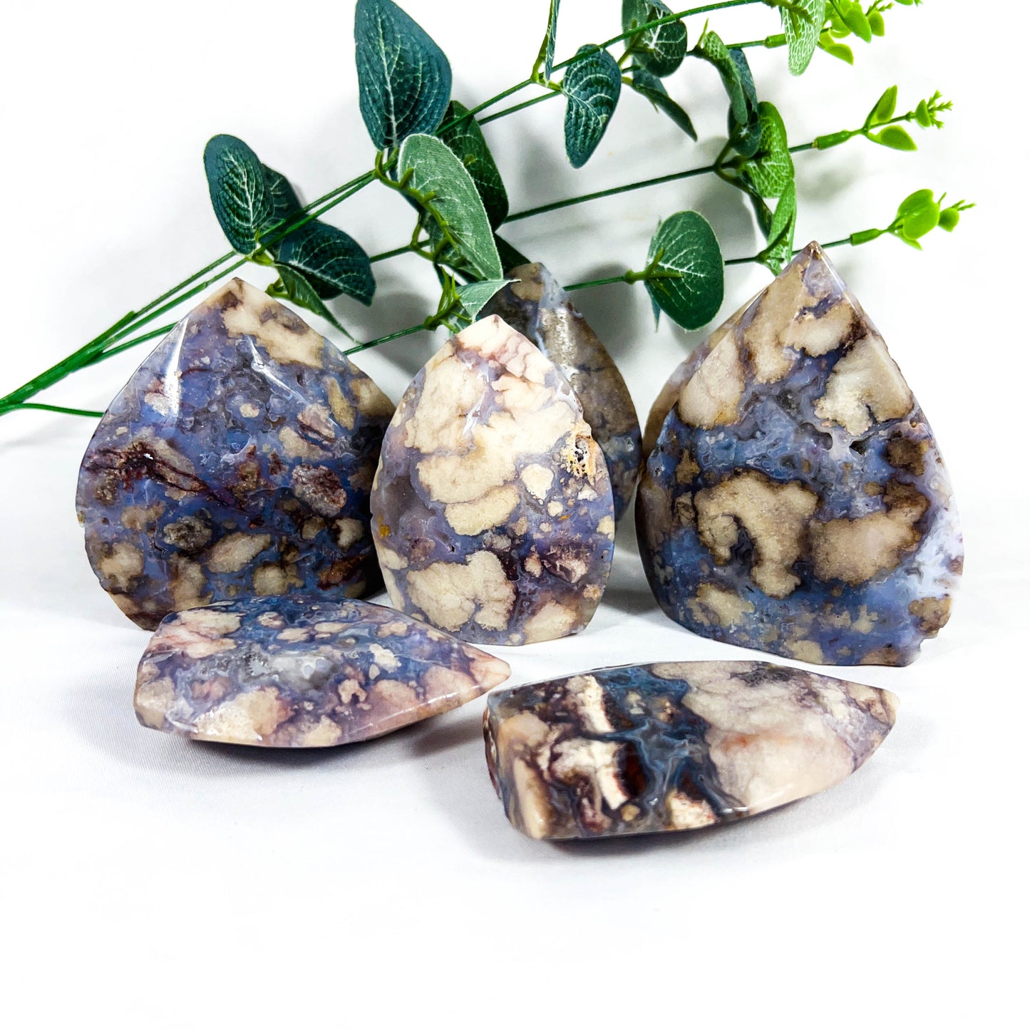 Blue Flower Agate Ornament