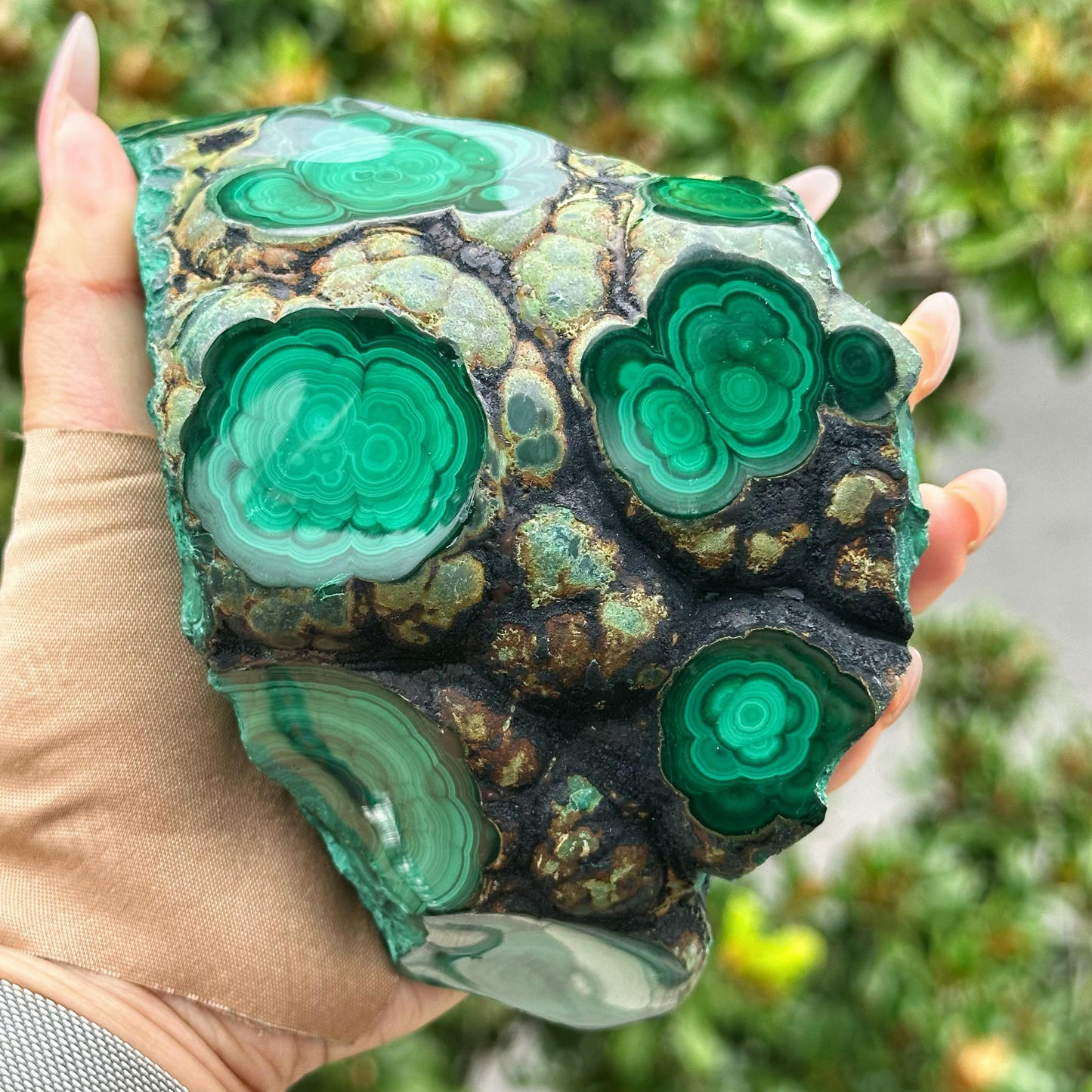 Malachite raw stone