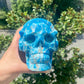 Blue Apatite Skull With Headphone