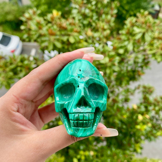 Malachite Skull