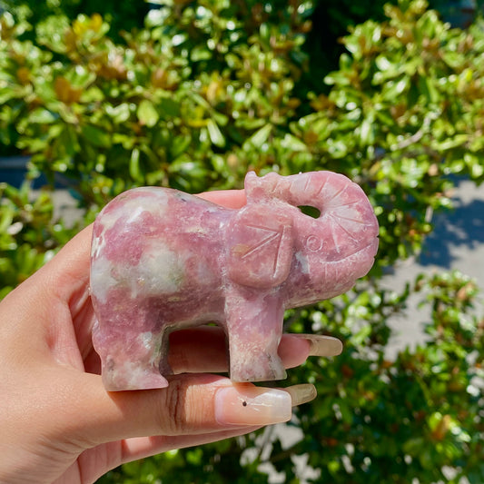 Pink Tourmaline Elephant