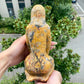 Crazy Agate Goddess Gaia Sculpture Mother Earth Decorations Healing Crystal Carving