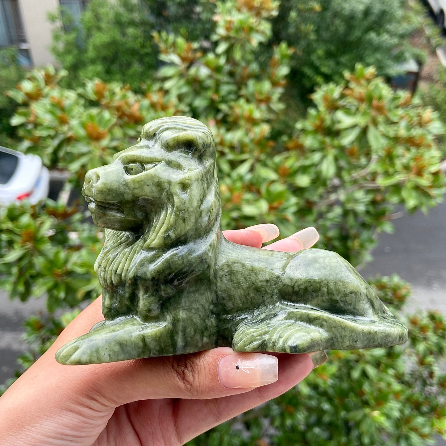 Xiuyan Jade Lion Crystal Animal Home Decor Office Decorations