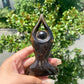 Natural Tiger-eye Stone Yoga Goddess Model Crystal Energy