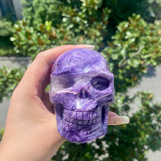 Charoite Skull