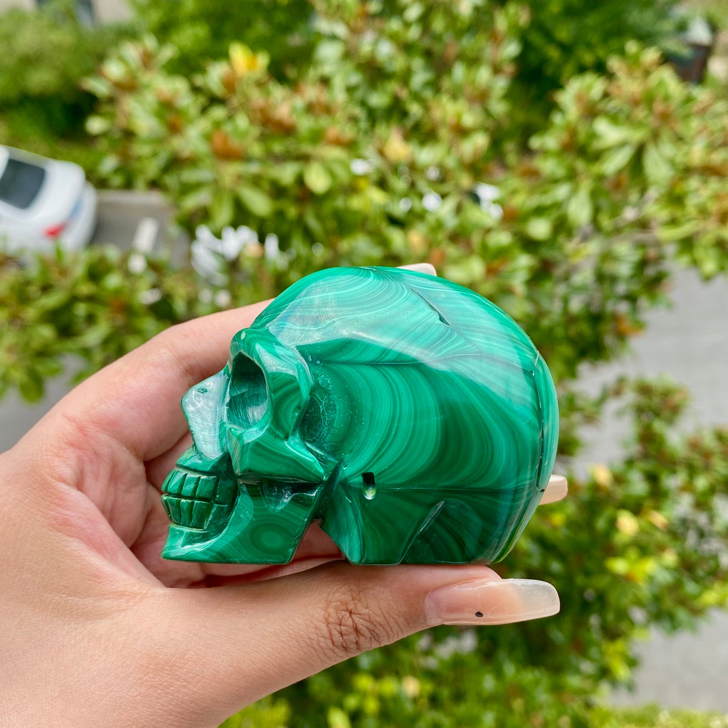 Malachite Skull