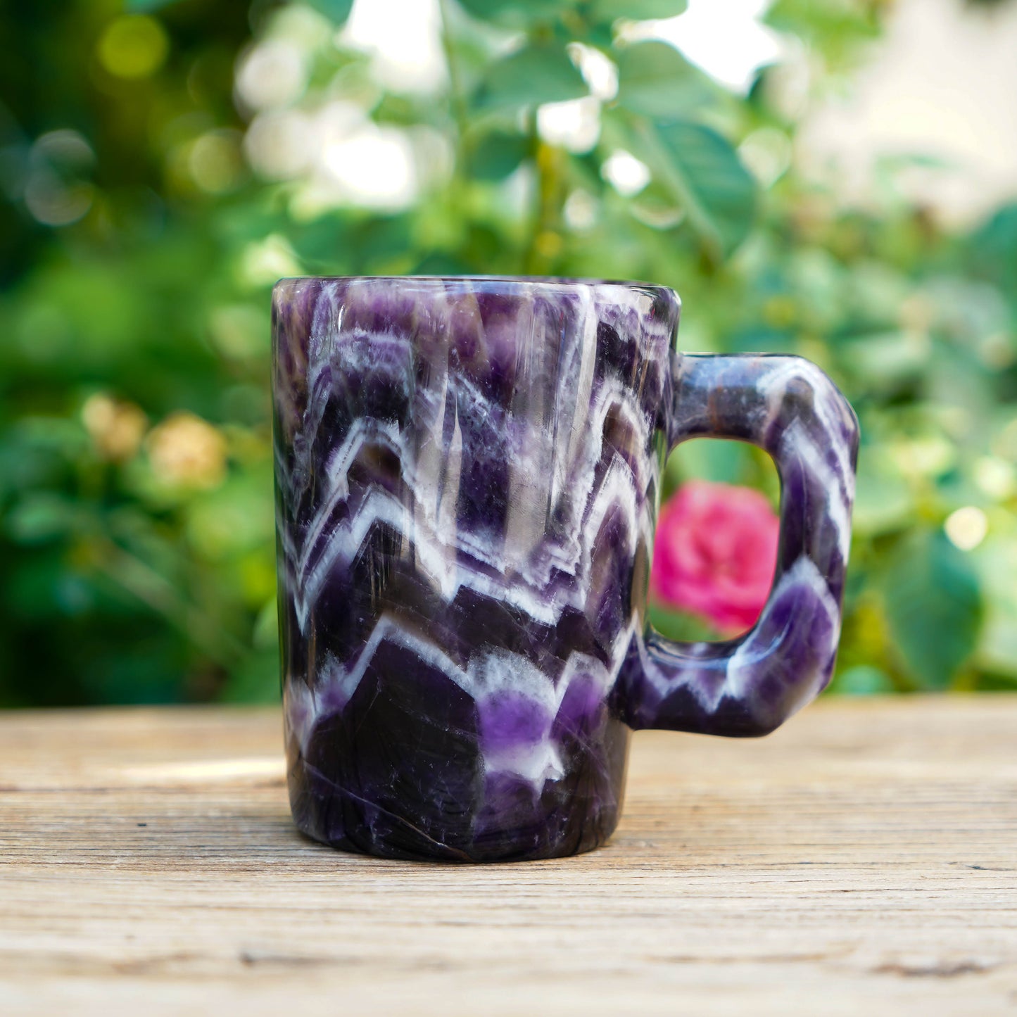 Dream amethyst hand-carved cups with base, mugs, coffee mugs, cocktail glasses, window decorations