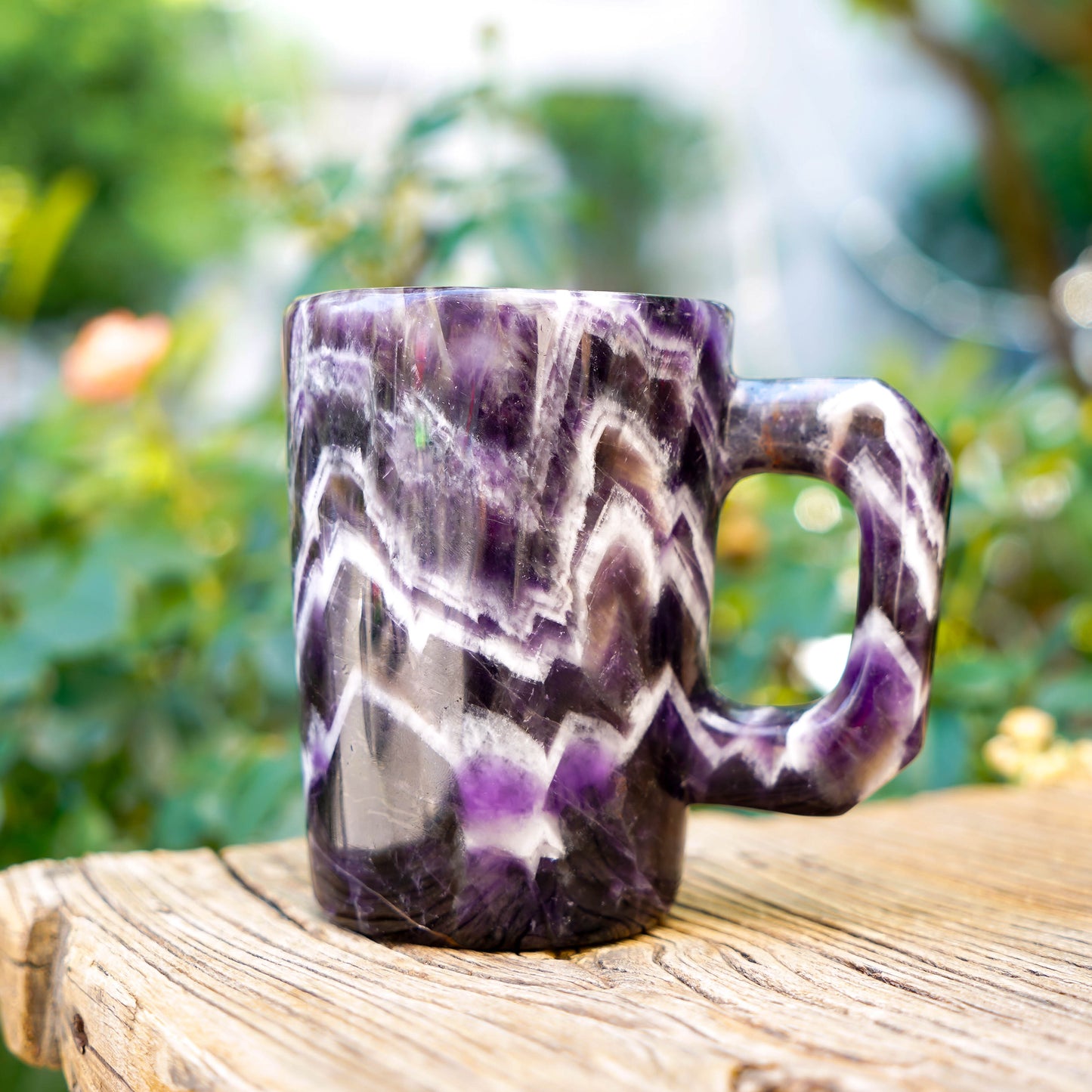 Dream amethyst hand-carved cups with base, mugs, coffee mugs, cocktail glasses, window decorations