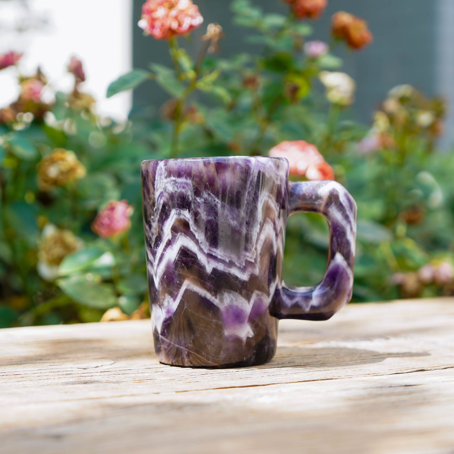 Dream amethyst hand-carved cups with base, mugs, coffee mugs, cocktail glasses, window decorations