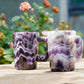 Dream amethyst hand-carved cups with base, mugs, coffee mugs, cocktail glasses, window decorations