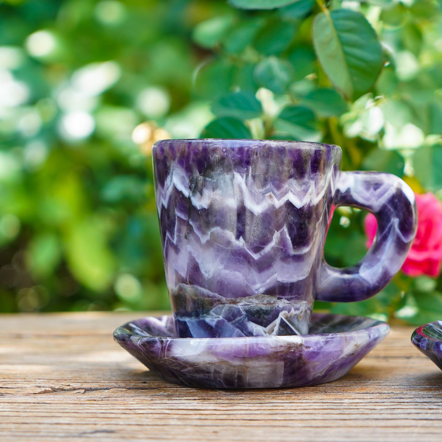 Dream amethyst hand-carved cups with base, mugs, coffee mugs, cocktail glasses, window decorations