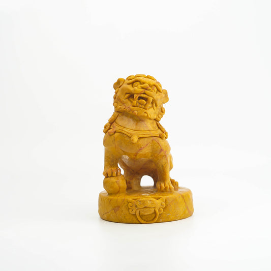 Yellow Jade Stone Lion