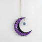 Suncatcher Moon shape Catcher Glass Pendant for Chandeliers, Garden, Christmas Tree Decoration