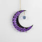 Suncatcher Moon shape Catcher Glass Pendant for Chandeliers, Garden, Christmas Tree Decoration