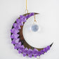 Suncatcher Moon shape Catcher Glass Pendant for Chandeliers, Garden, Christmas Tree Decoration