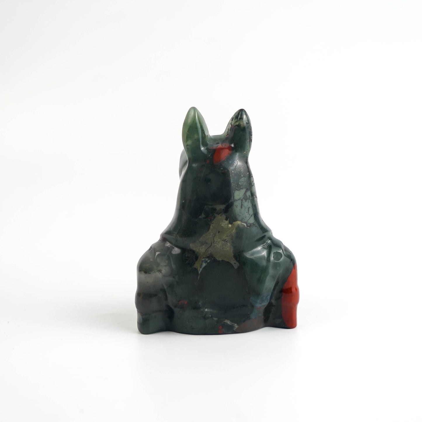 Afraic Blood Stone Hand Carved Anubis