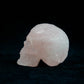 Rose Quartz Hand-Made Skull With Exquisite Pattern