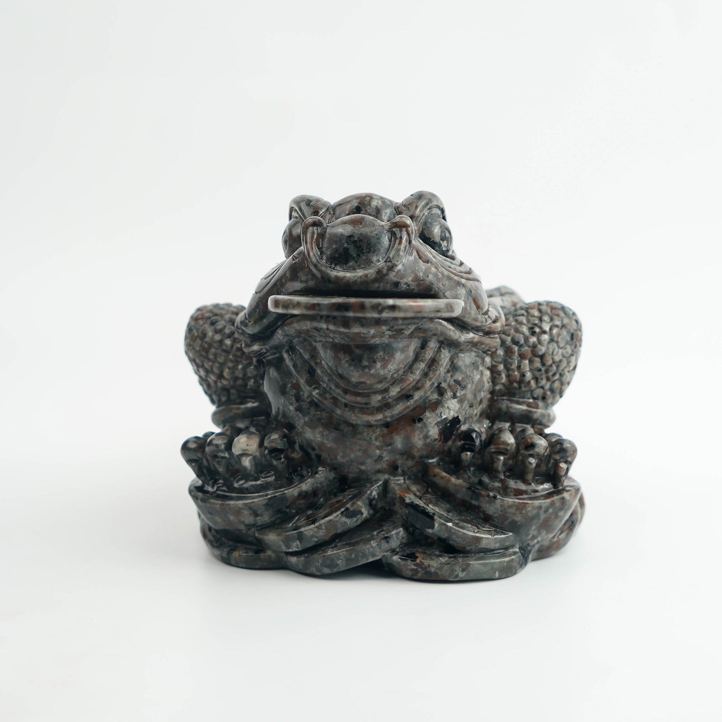 Yooperlite Hand-Carved Lucky Golden Toad