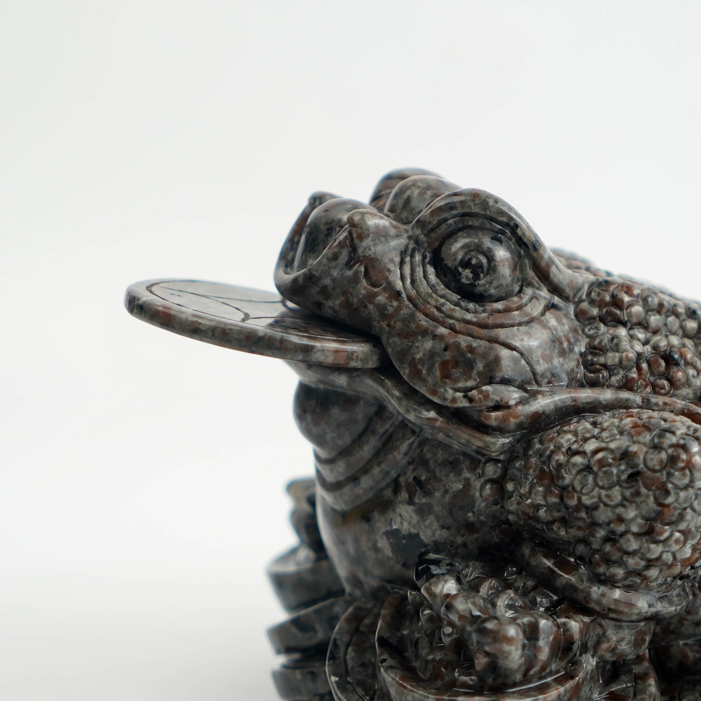 Yooperlite Hand-Carved Lucky Golden Toad