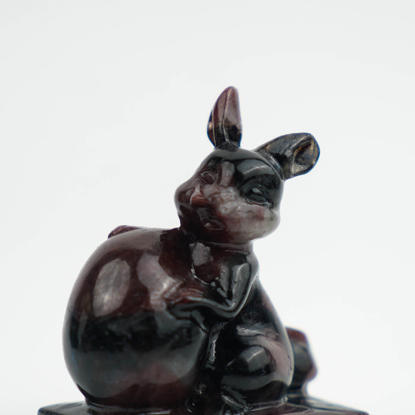 Multi-Material Squirrel Holding A Pine Cone Carving