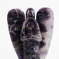 Amethyst angel with flower by hand carved