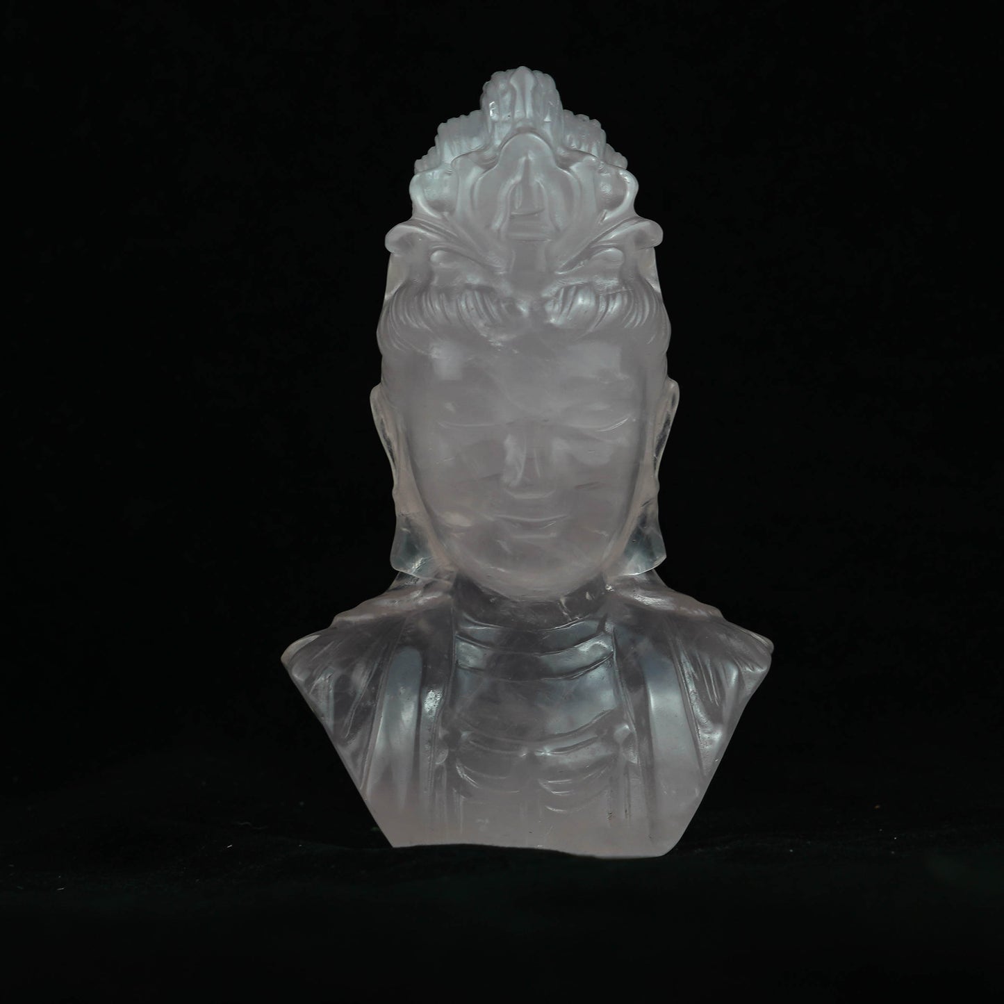 Fire Quartz Hand Carved Guanyin Statue For Home Decor