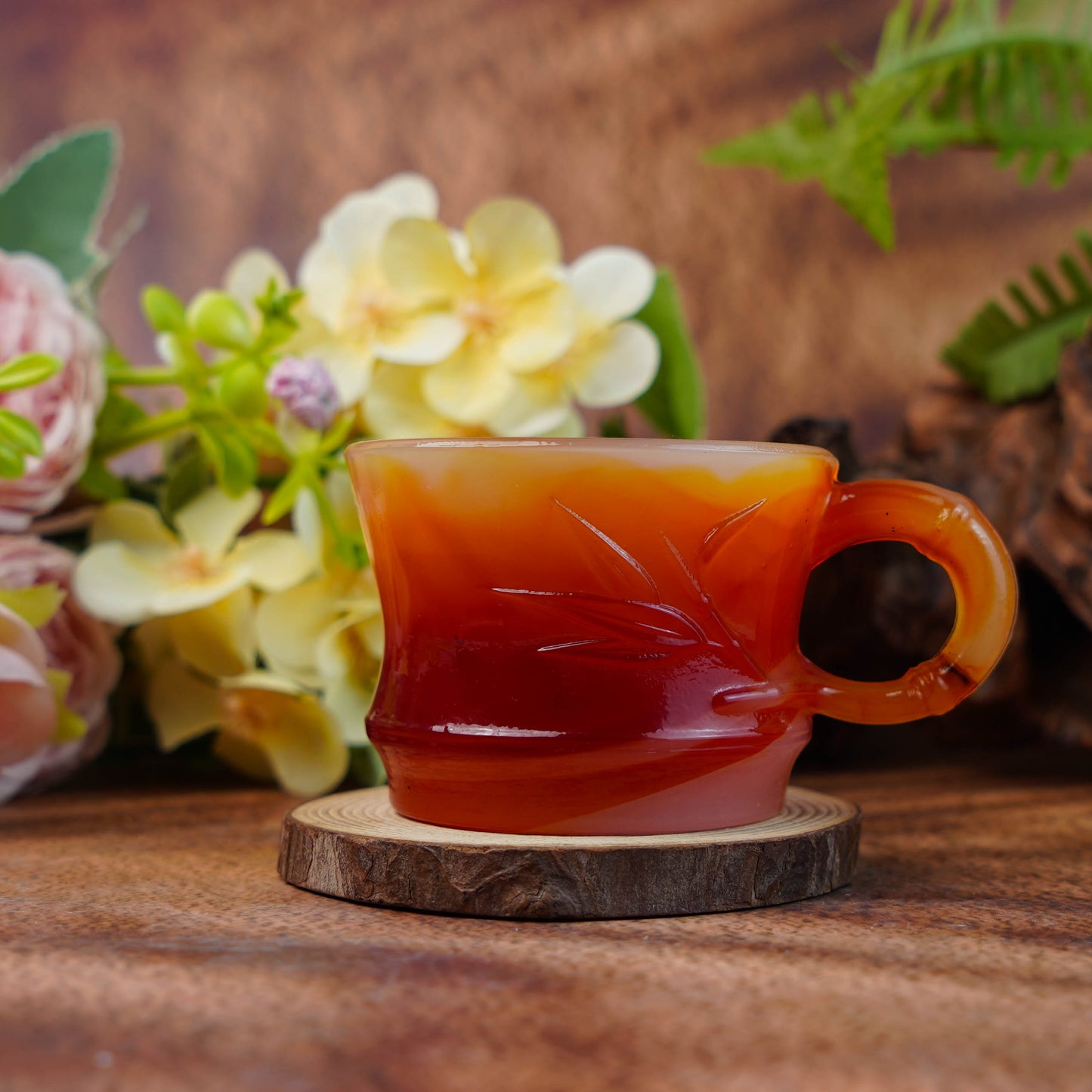 Red Carnelian Cups for Coffee and Tea (Not Natural)(Free Shipping)