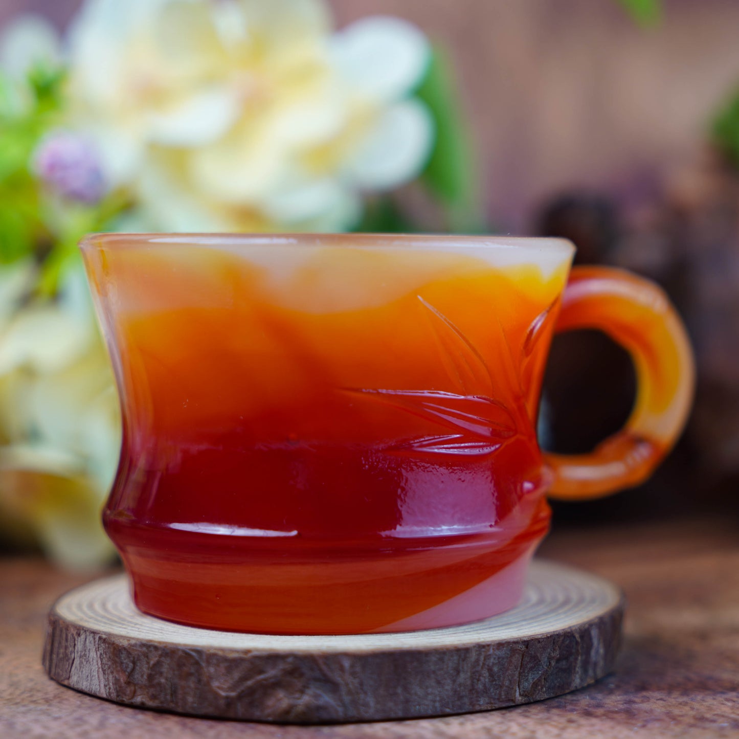 Red Carnelian Cups for Coffee and Tea (Not Natural)(Free Shipping)