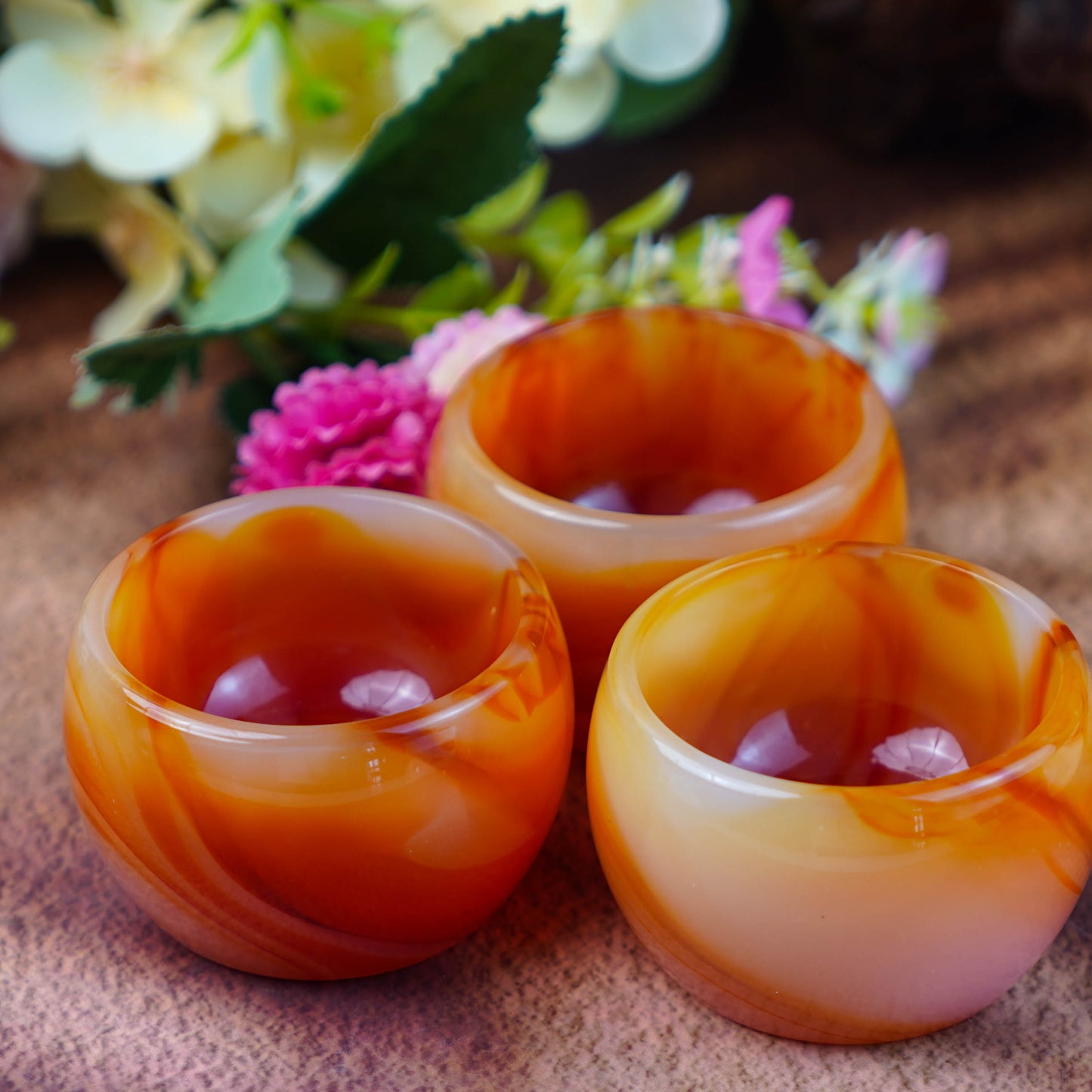 Red Carnelian Tea Cups(Not Natural)(Free Shipping)