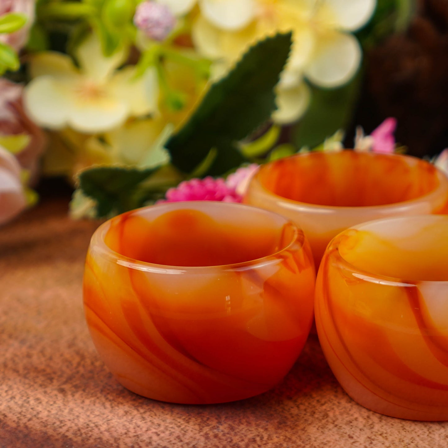 Red Carnelian Tea Cups(Not Natural)(Free Shipping)