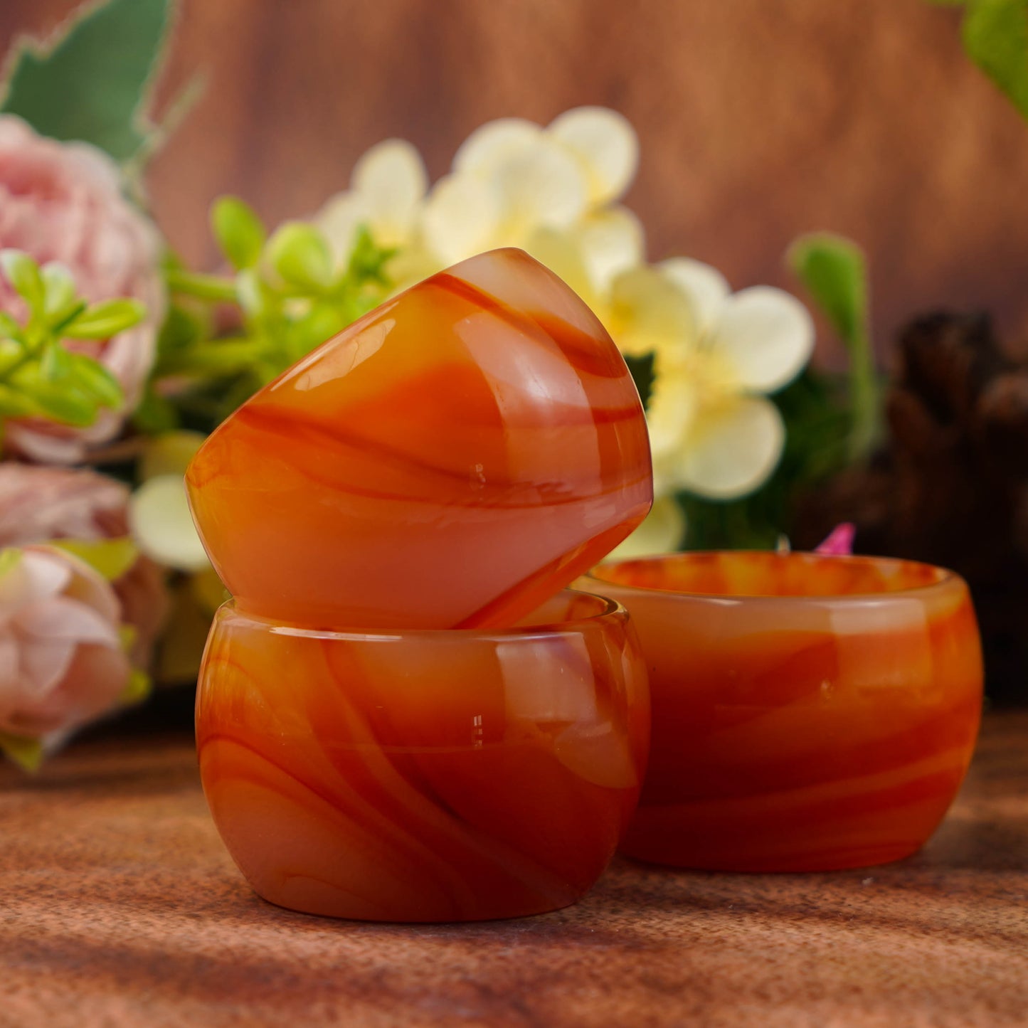 Red Carnelian Tea Cups(Not Natural)(Free Shipping)