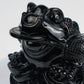 Black Obsidian Hand-Carved Money Attractive Golden Toad