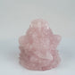 Rose Quartz Hand-Carved Money Attractive Golden Toad