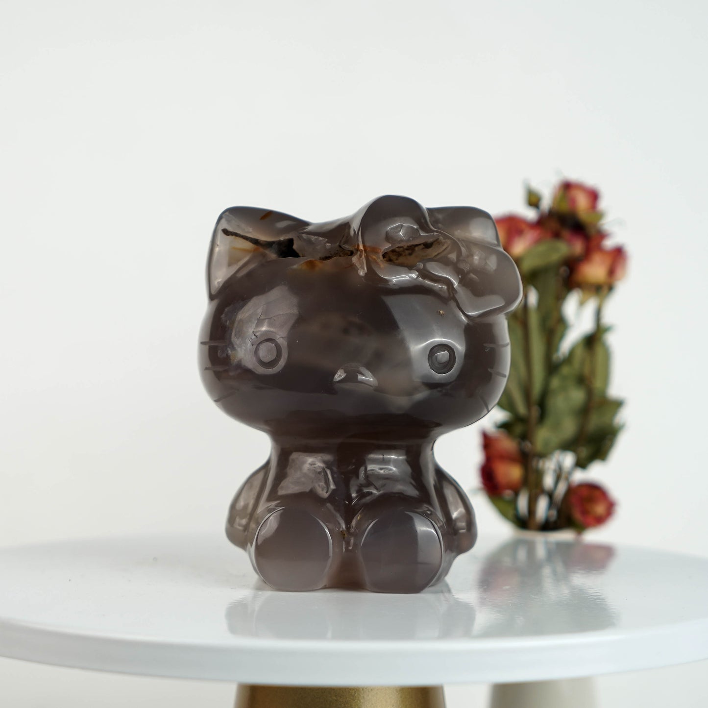 Agate Hand-carved Hello Kitty For Decor